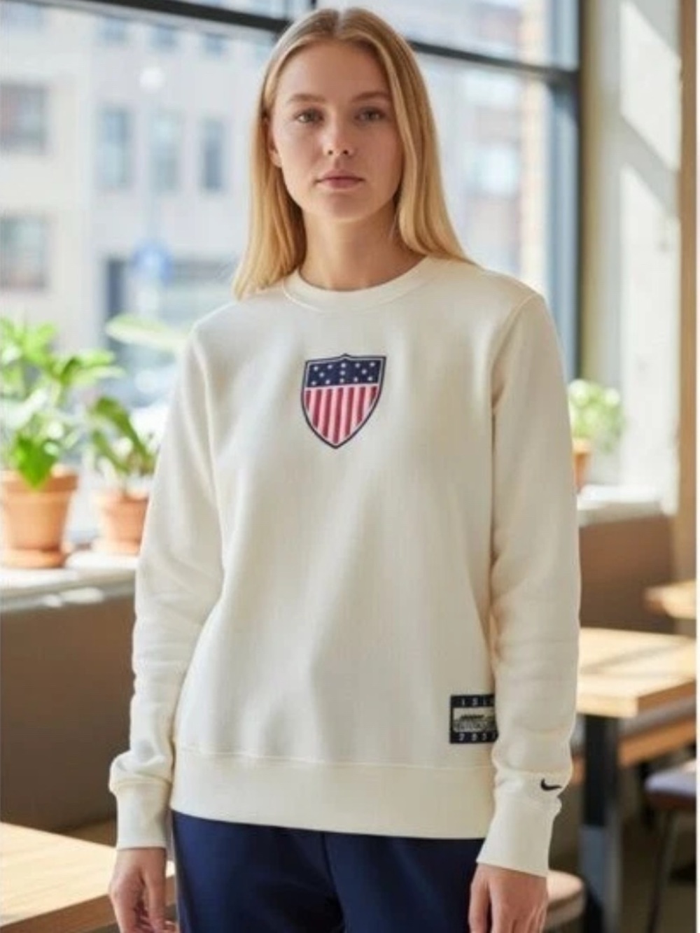 Women's White Team USA Phoenix Fleece 1924 Pack Pullover Sweatshirt